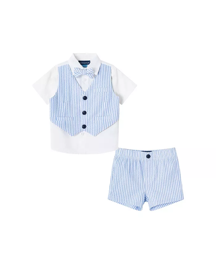 Комплект для мальчиков: поло и жилет из шамбре Andy & Evan, синий
Комплект для мальчиков: поло и жилет из шамбре Andy & Evan, синий