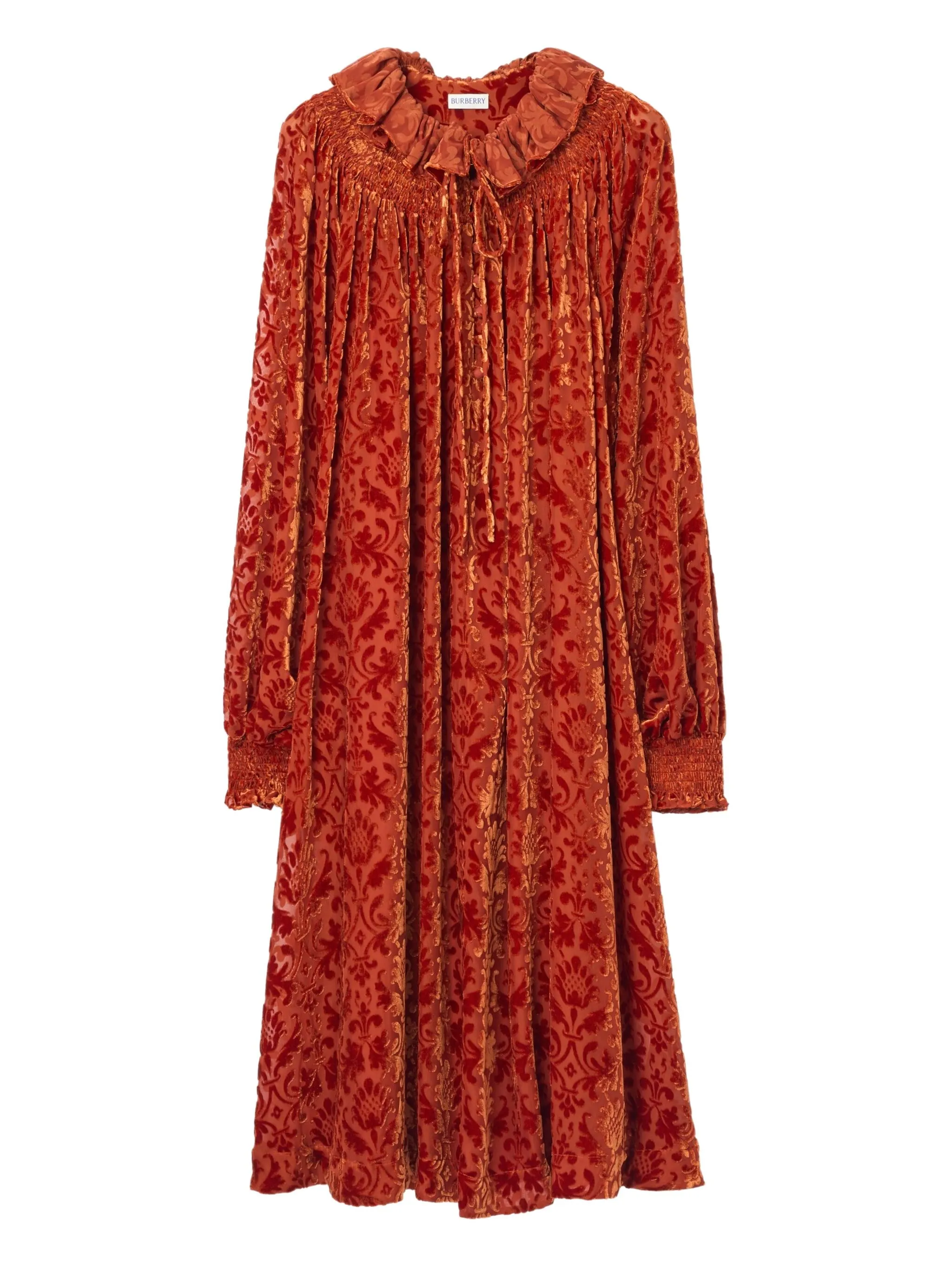 Платье миди с длинными рукавами и оборками Burberry, красный
Платье миди с длинными рукавами и оборками Burberry, красный