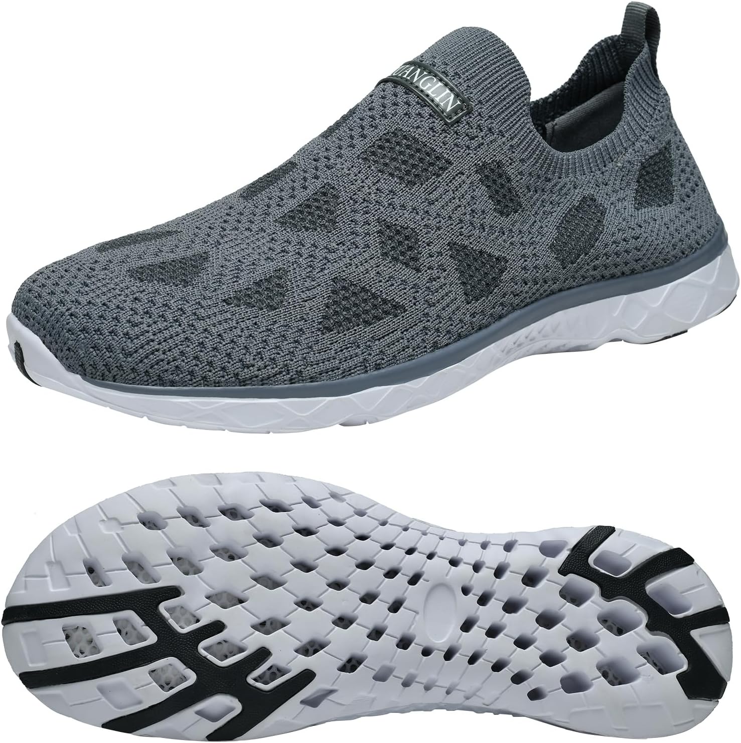 Мужские водные кроссовки с быстрой сушкой, слив за 3 секунды и для плавания, походов, йоги Zhuanglin, серый
Мужские водные кроссовки с быстрой сушкой, слив за 3 секунды и для плавания, походов, йоги Zhuanglin, серый