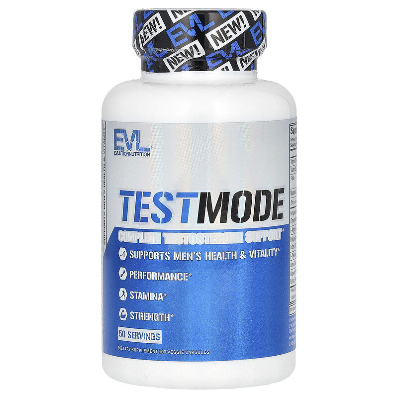 EVLution Nutrition, TestMode, полная поддержка уровня тестостерона, 100 растительных капсул
EVLution Nutrition, TestMode, полная поддержка уровня тестостерона, 100 растительных капсул