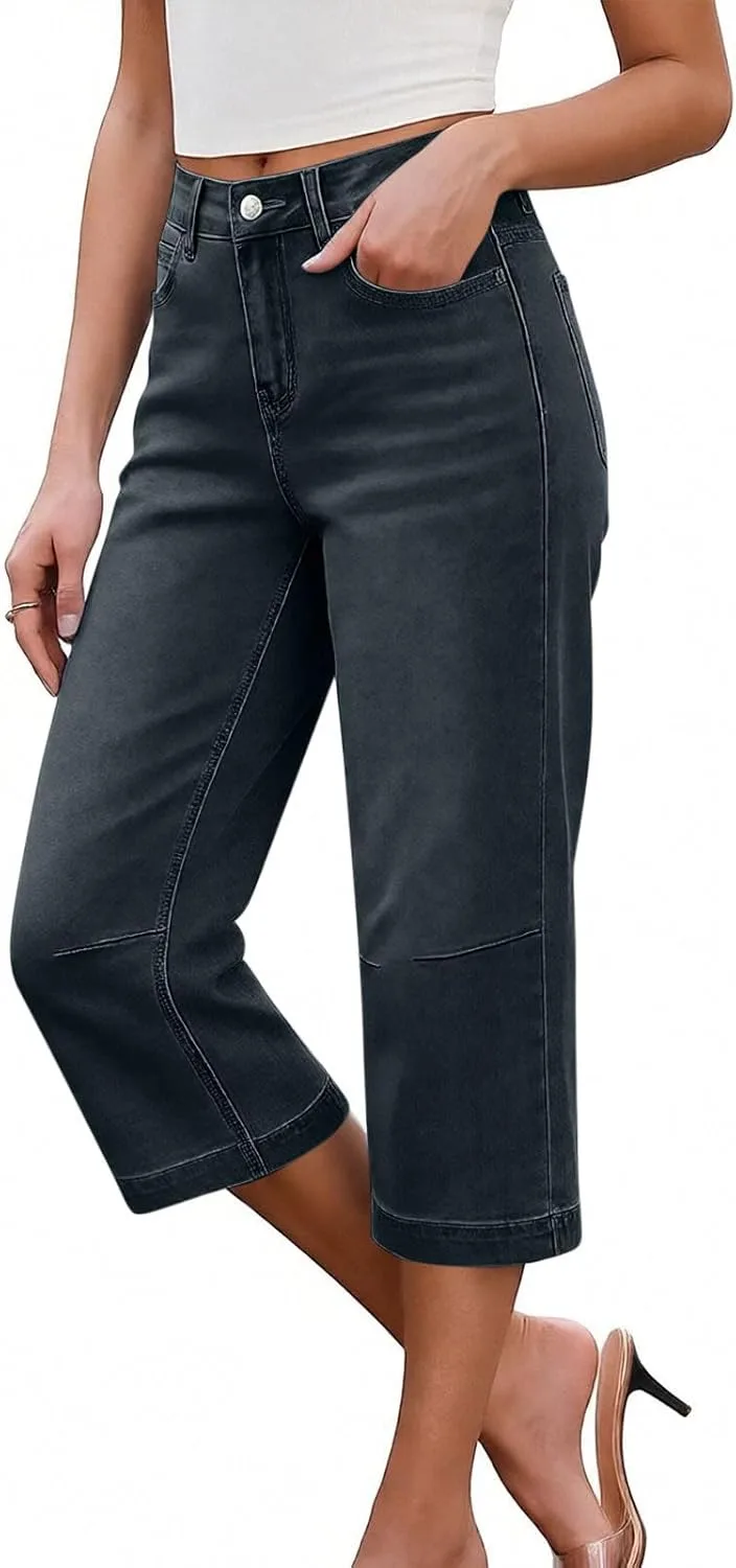 Джинсы Capri для женщин, широкие, с высокой талией, укороченные Lisgai
Джинсы Capri для женщин, широкие, с высокой талией, укороченные Lisgai