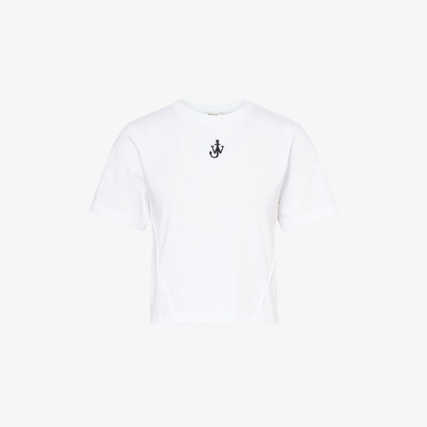 Футболка укороченная Jw Anderson с вышивкой якоря, белый
Футболка укороченная Jw Anderson с вышивкой якоря, белый
