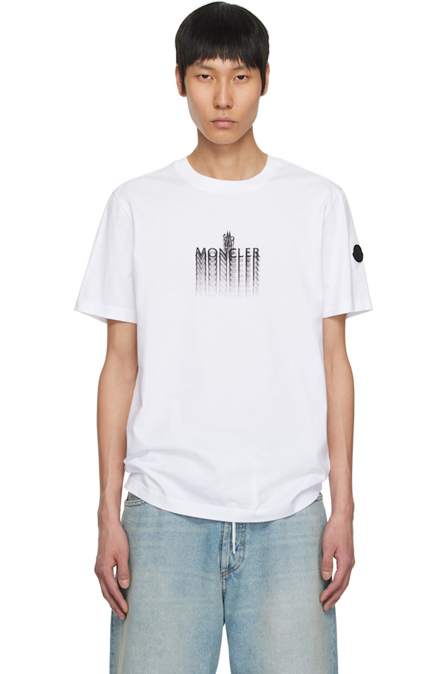 Футболка из хлопка с выцветшим логотипом Moncler, белый
Футболка из хлопка с выцветшим логотипом Moncler, белый