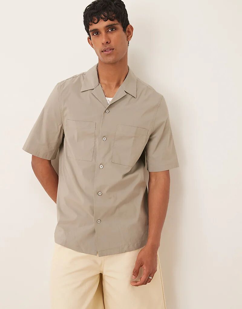 Рубашка с короткими рукавами из хлопковой смеси Mango светло-зеленого цвета хаки
Рубашка с короткими рукавами из хлопковой смеси Mango светло-зеленого цвета хаки