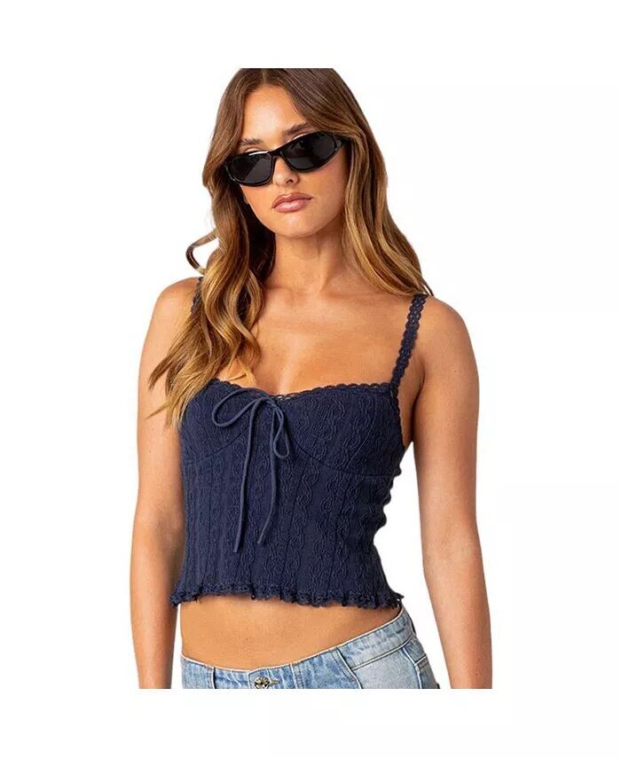 Женская кружевная трикотажная майка Edikted, синий
Женская кружевная трикотажная майка Edikted, синий