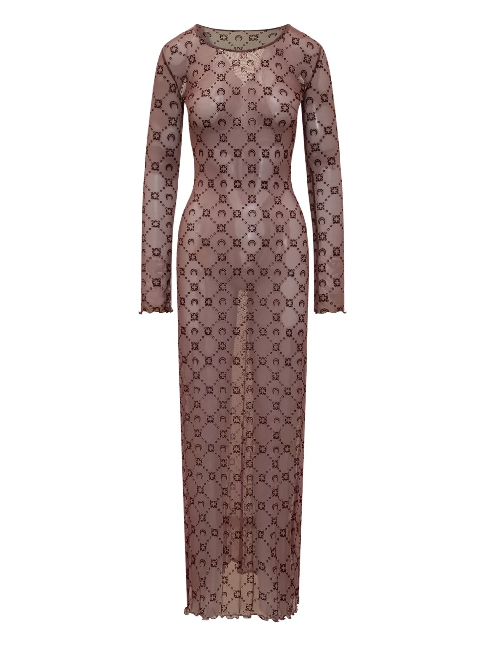 Макси-платье с длинными рукавами и монограммой Marine Serre, фиолетовый
Макси-платье с длинными рукавами и монограммой Marine Serre, фиолетовый