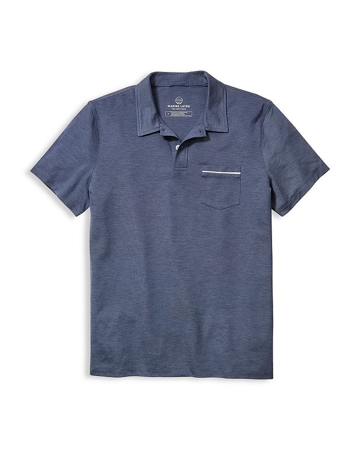 Короткий рукав поло с воздушными карманами Marine Layer, синий 
Короткий рукав поло с воздушными карманами Marine Layer, синий