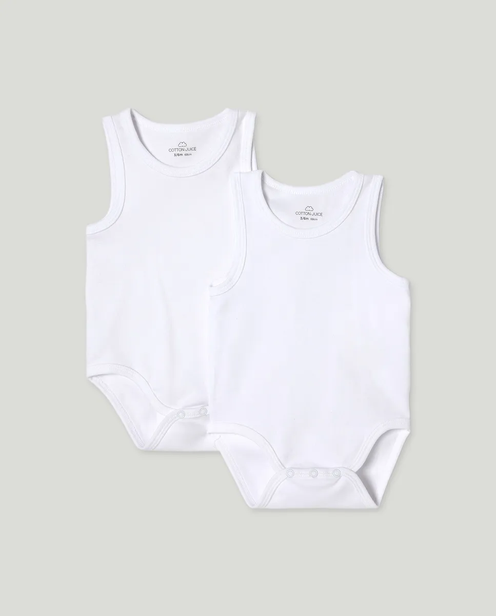 Набор из 2 боди без рукавов для ребенка Cotton Juice, белый
Набор из 2 боди без рукавов для ребенка Cotton Juice, белый