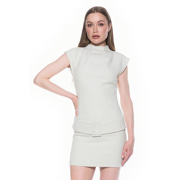 Женское платье мини с поясом, заниженной талией, короткими рукавами и воротником-стойкой Alexia Admor
Женское платье мини с поясом, заниженной талией, короткими рукавами и воротником-стойкой Alexia Admor