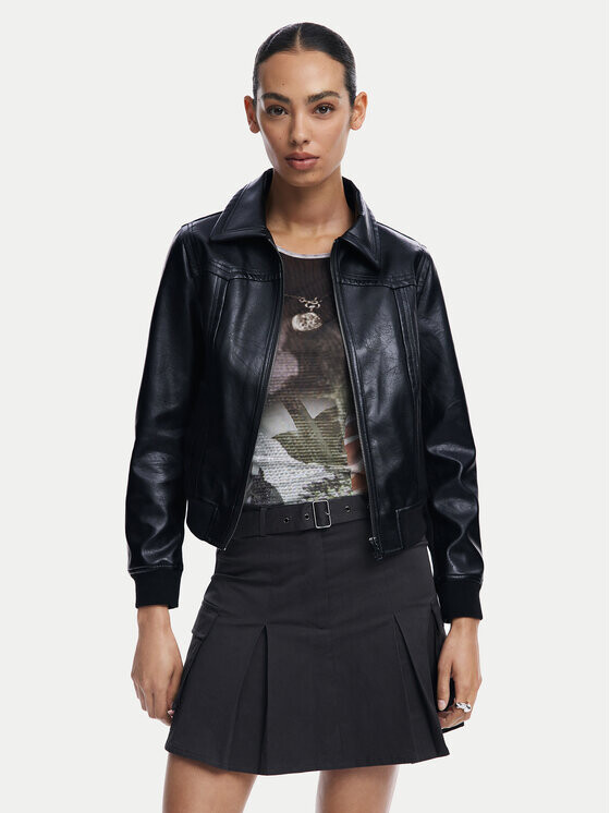 Куртка из искусственной кожи стандартного кроя Desigual, черный
Куртка из искусственной кожи стандартного кроя Desigual, черный