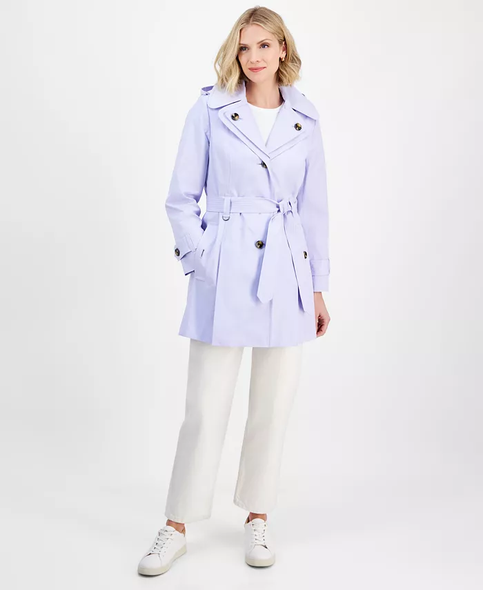 Маленькое однобортное тренчкот с капюшоном и поясом London Fog, синий
Маленькое однобортное тренчкот с капюшоном и поясом London Fog, синий