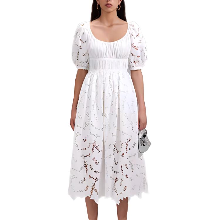 Self-portrait Женское белое платье с коротким рукавом Self portrait
Self-portrait Женское белое платье с коротким рукавом Self portrait