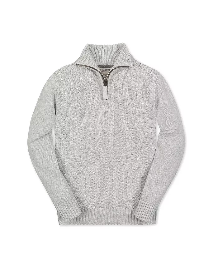Органический свитер с длинными рукавами и молнией на половину длины для мальчиков Hope & Henry, серый
Органический свитер с длинными рукавами и молнией на половину длины для мальчиков Hope & Henry, серый