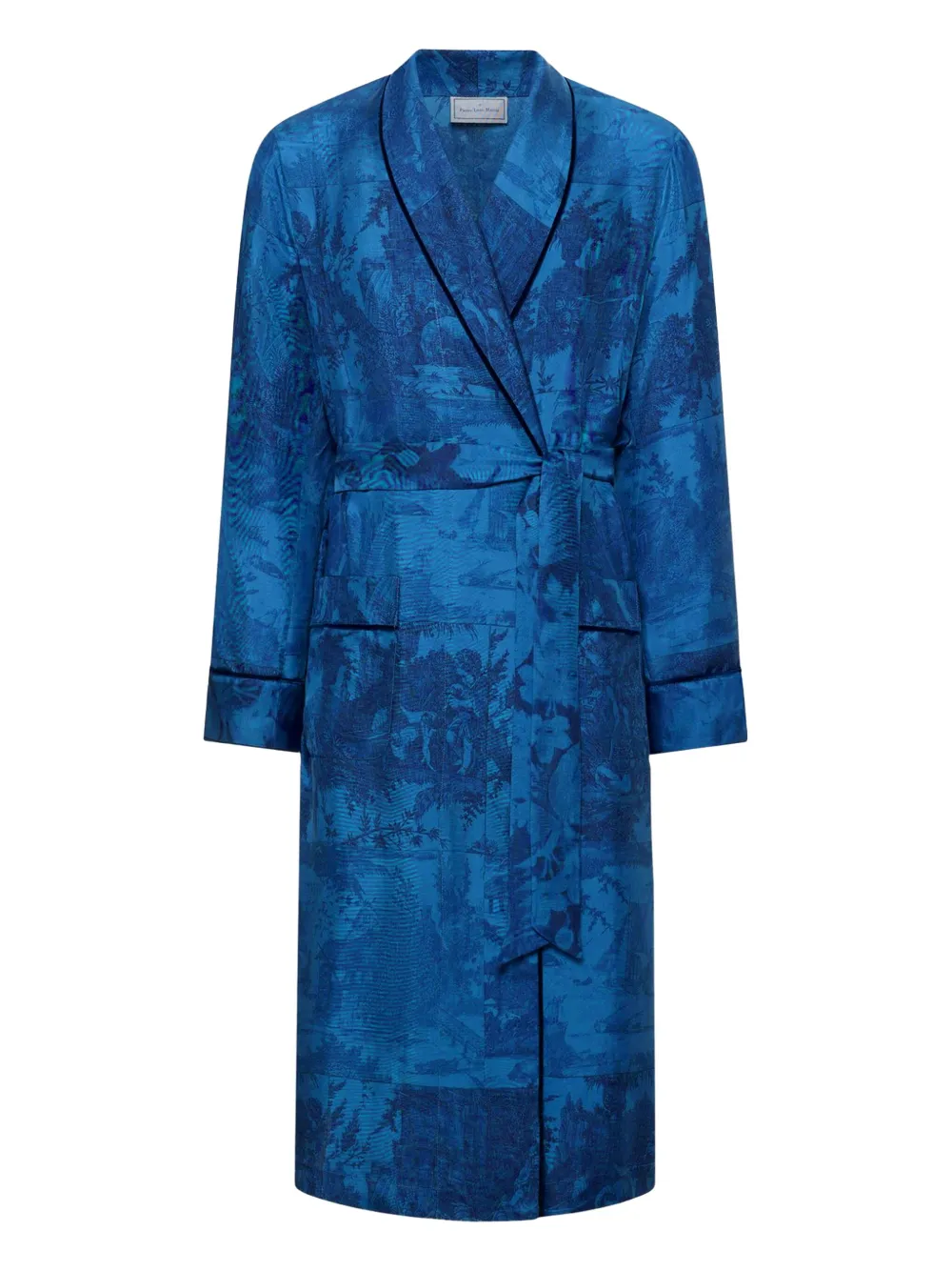 Пальто с шалевым воротником и сплошным принтом Pierre-Louis Mascia, синий
Пальто с шалевым воротником и сплошным принтом Pierre-Louis Mascia, синий