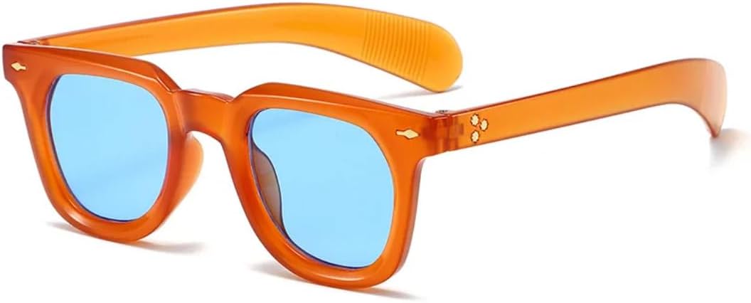 Солнцезащитные очки с защитой UV400 | Круглая оправа с заклепками и цветными линзами | Для женщин и мужчин, для занятий спортом на открытом воздухе и вождения DSVIGF, Amber Blue
Солнцезащитные очки с защитой UV400 | Круглая оправа с заклепками и цветными линзами | Для женщин и мужчин, для занятий спортом на открытом воздухе и вождения DSVIGF, Amber Blue