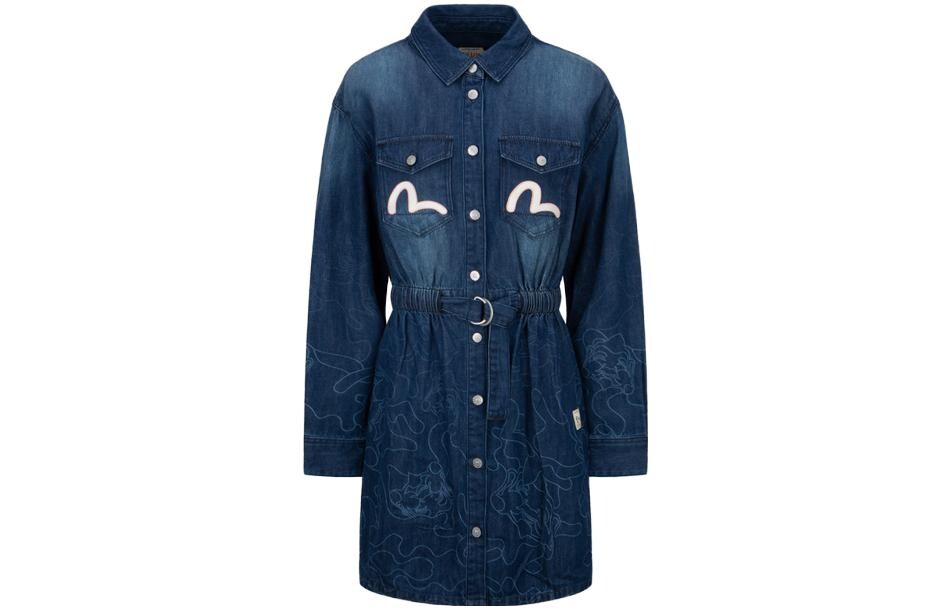 Платье с длинными рукавами женское джинсовое синее Evisu
Платье с длинными рукавами женское джинсовое синее Evisu