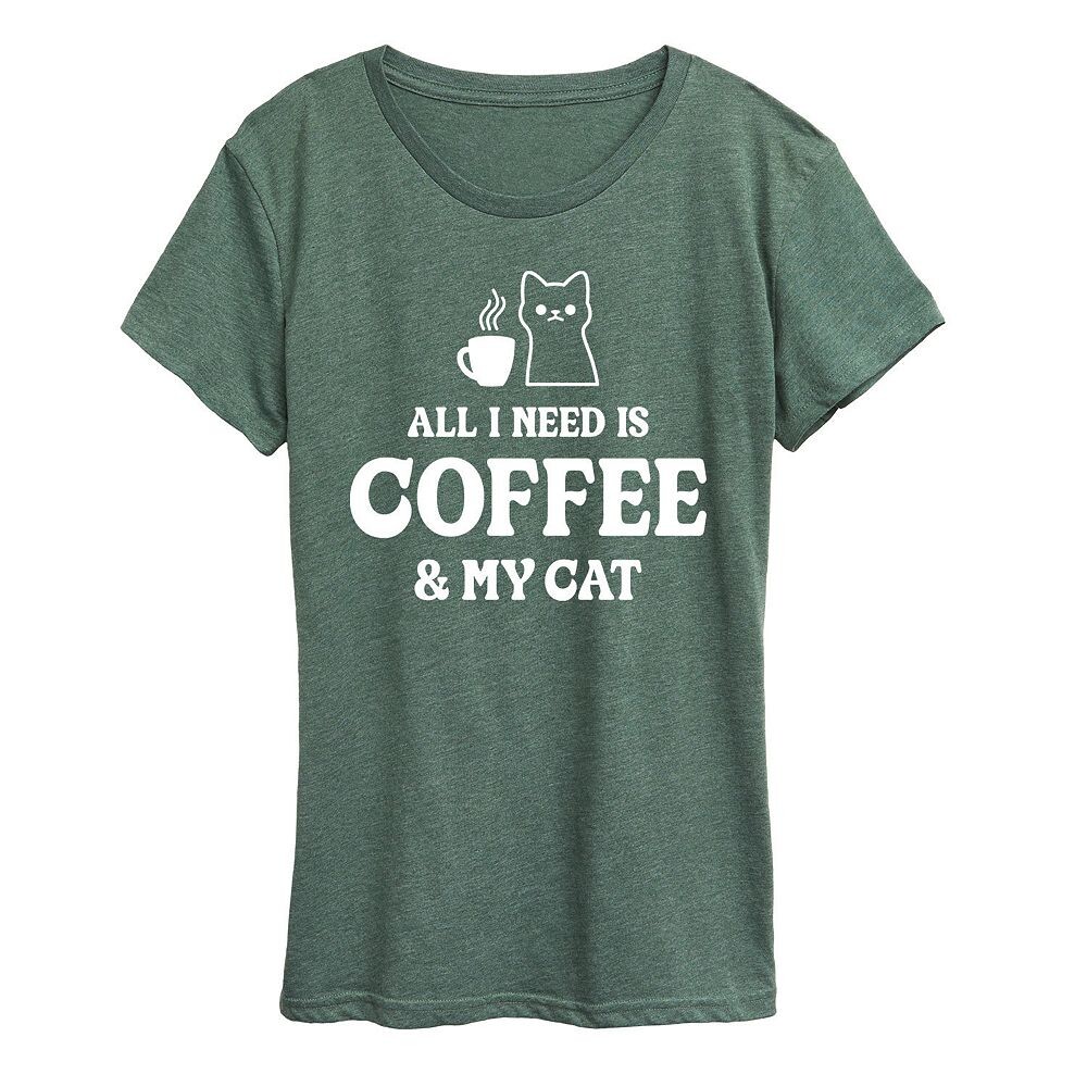 Женская футболка с рисунком All I Need Coffee Cat Licensed Character, цвет Heather Green
Женская футболка с рисунком All I Need Coffee Cat Licensed Character, цвет Heather Green