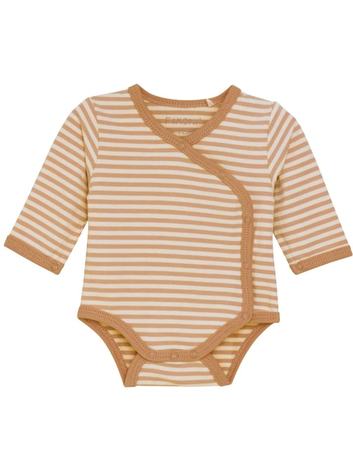 Fixoni Детский боди-халат "Wrap Body LS Y/D Stripe" коричневого цвета
Fixoni Детский боди-халат "Wrap Body LS Y/D Stripe" коричневого цвета