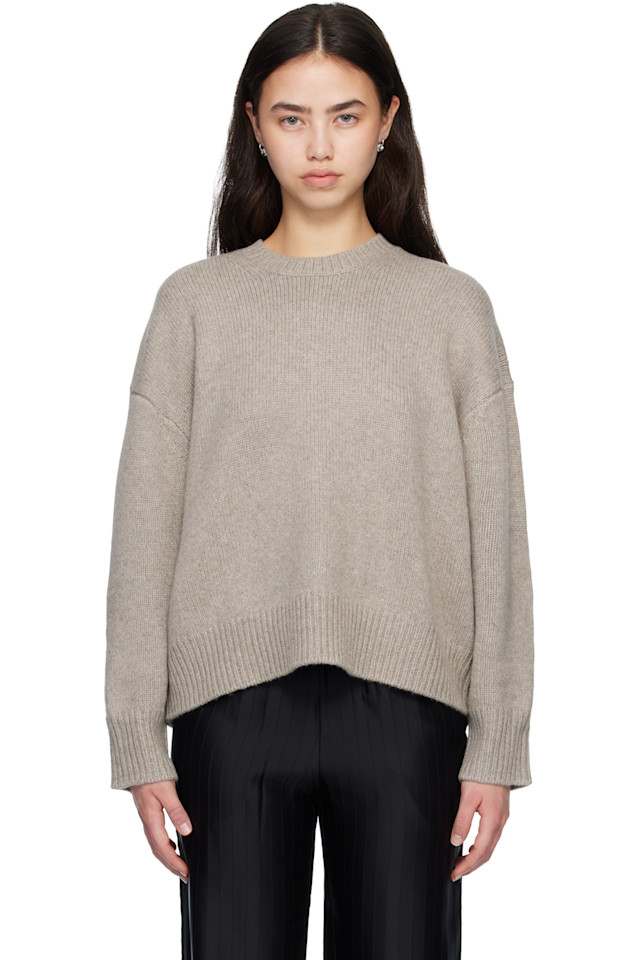 Loulou De Saison Свитер оверсайз из кашемира цвета таупе
Loulou De Saison Свитер оверсайз из кашемира цвета таупе