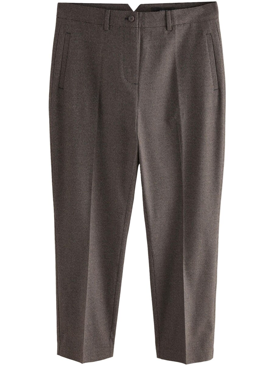 Облегающие плиссированные брюки Next, коричневый 
Облегающие плиссированные брюки Next, коричневый