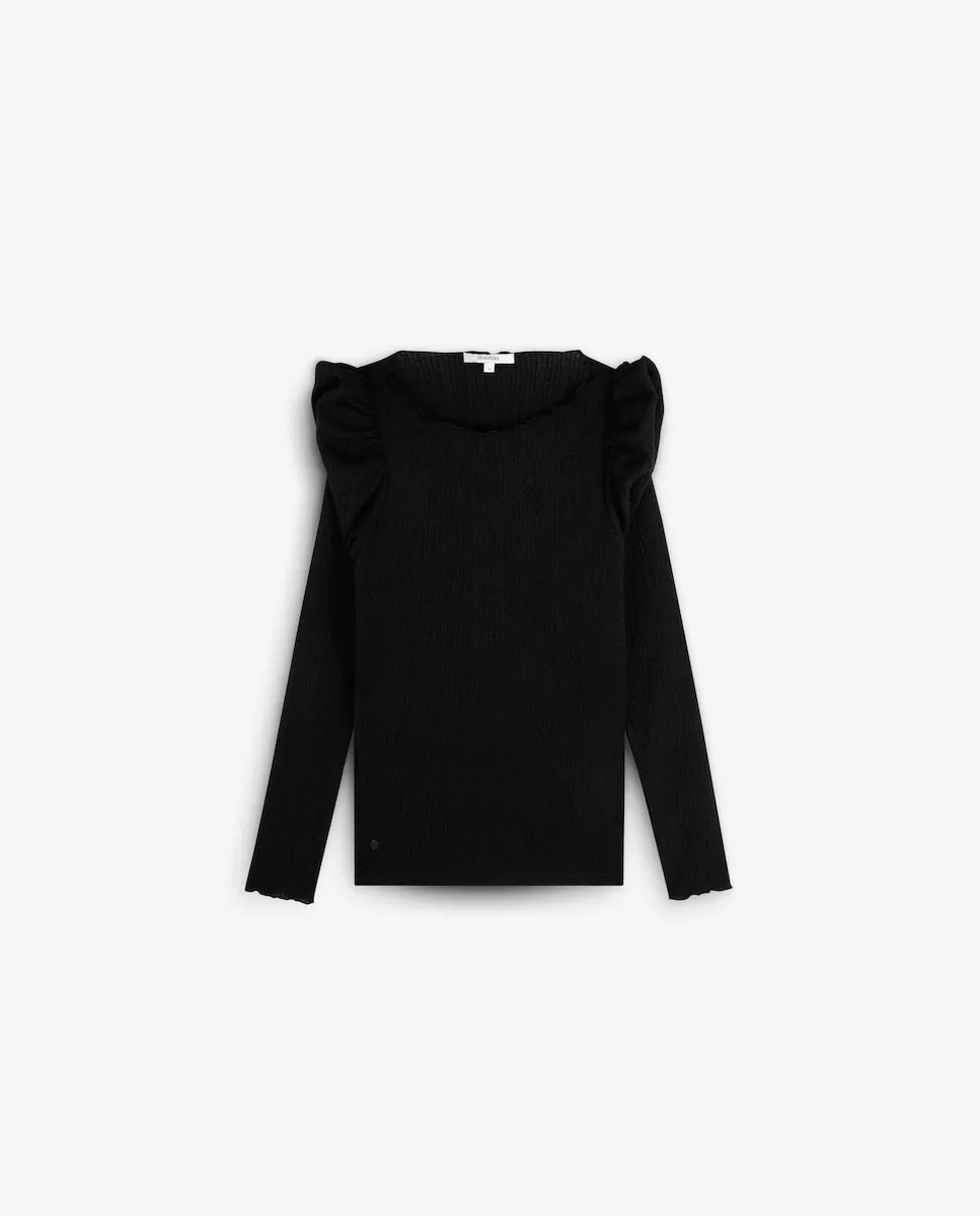 Женская блузка с длинными рукавами и рюшами Scalpers, черный
Женская блузка с длинными рукавами и рюшами Scalpers, черный