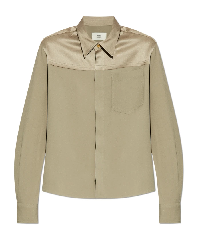 Рубашка с карманом Ami Paris, зеленый
Рубашка с карманом Ami Paris, зеленый