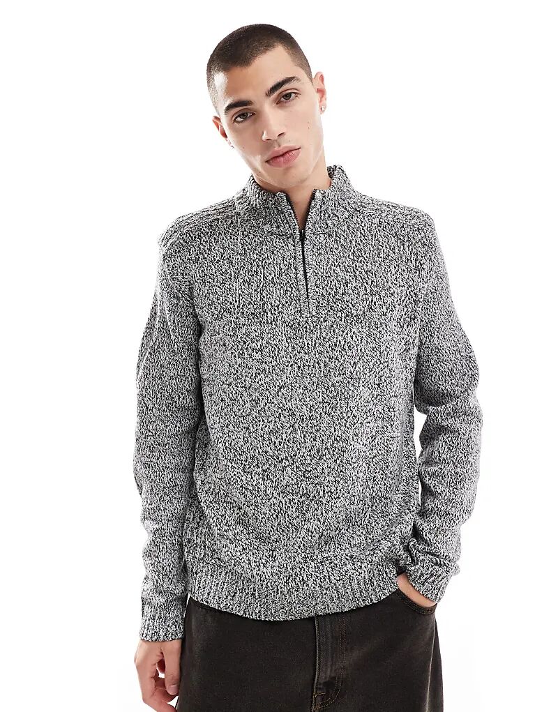 Джемпер свободного кроя с воротником-стойкой и застежкой-молнией серого меланжевого цвета Another Influence
Джемпер свободного кроя с воротником-стойкой и застежкой-молнией серого меланжевого цвета Another Influence