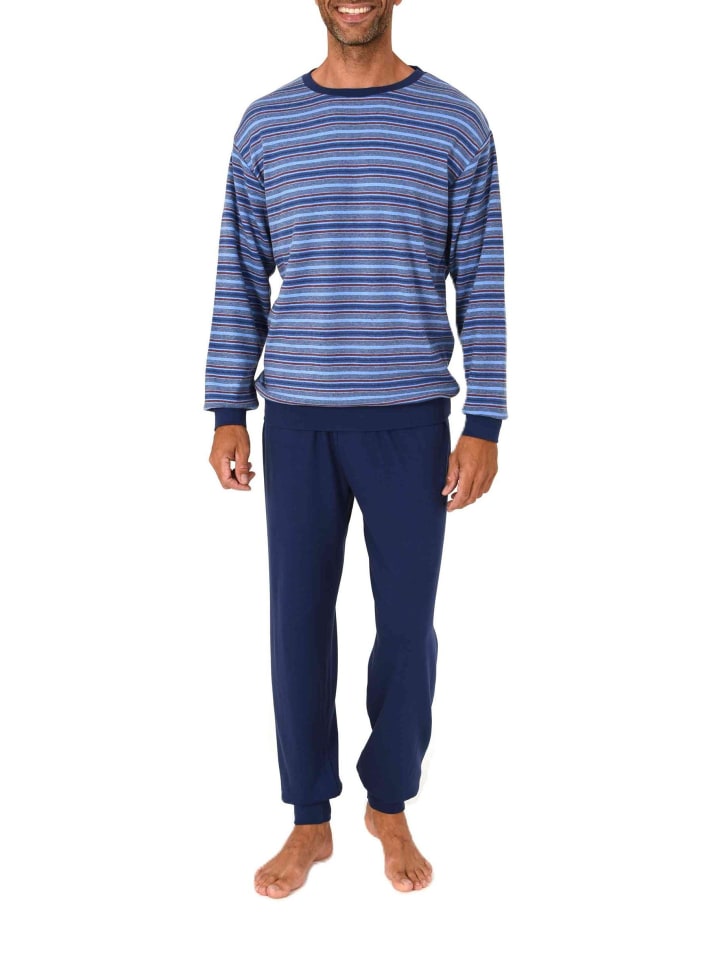 NORMANN Длинная пижама с манжетами, уютный трикотаж темно-синего цвета
NORMANN Длинная пижама с манжетами, уютный трикотаж темно-синего цвета