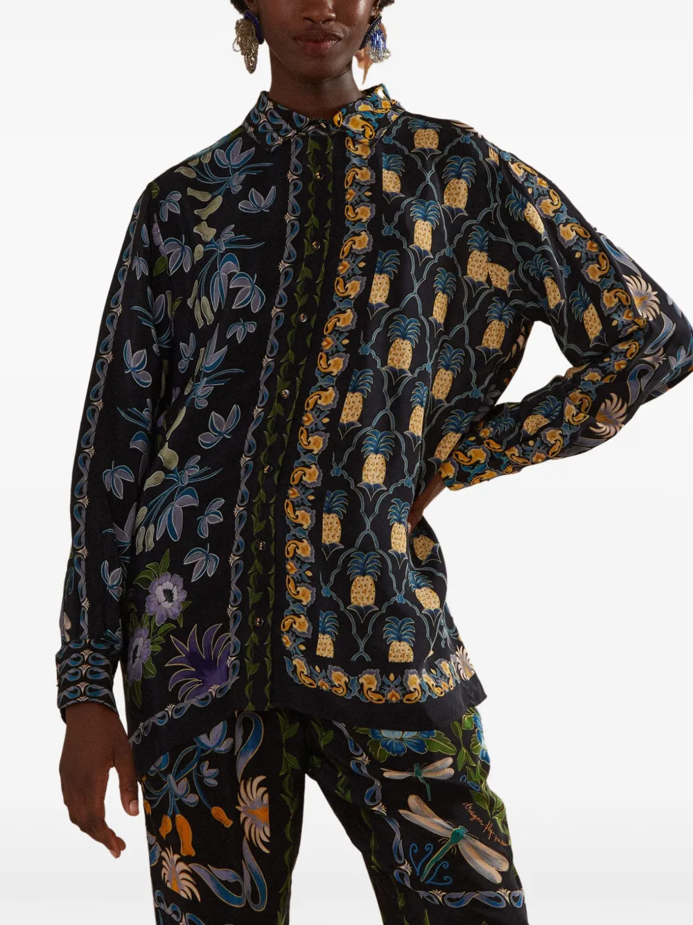 Рубашка с длинными рукавами и принтом по всей поверхности FARM Rio, черный
Рубашка с длинными рукавами и принтом по всей поверхности FARM Rio, черный