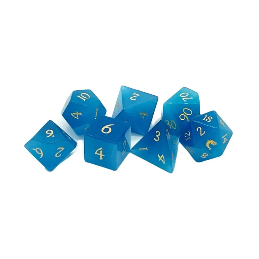 Набор Poly Set — синий кошачий глаз с золотом (7), Gemstone Dice (Old School Dice & Accessories)
Набор Poly Set — синий кошачий глаз с золотом (7), Gemstone Dice (Old School Dice & Accessories)