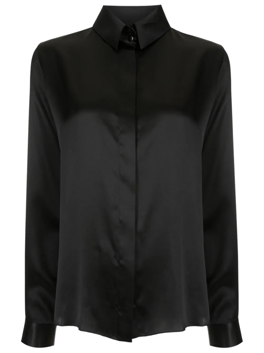 Атласная рубашка с длинными рукавами Gloria Coelho, черный
Атласная рубашка с длинными рукавами Gloria Coelho, черный