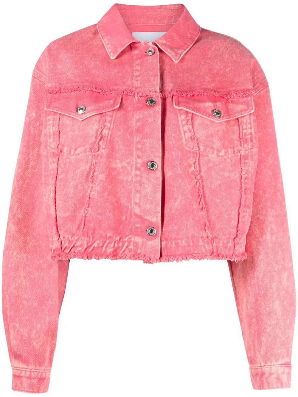 Джинсовая куртка с бахромой MSGM, розовый 
Джинсовая куртка с бахромой MSGM, розовый