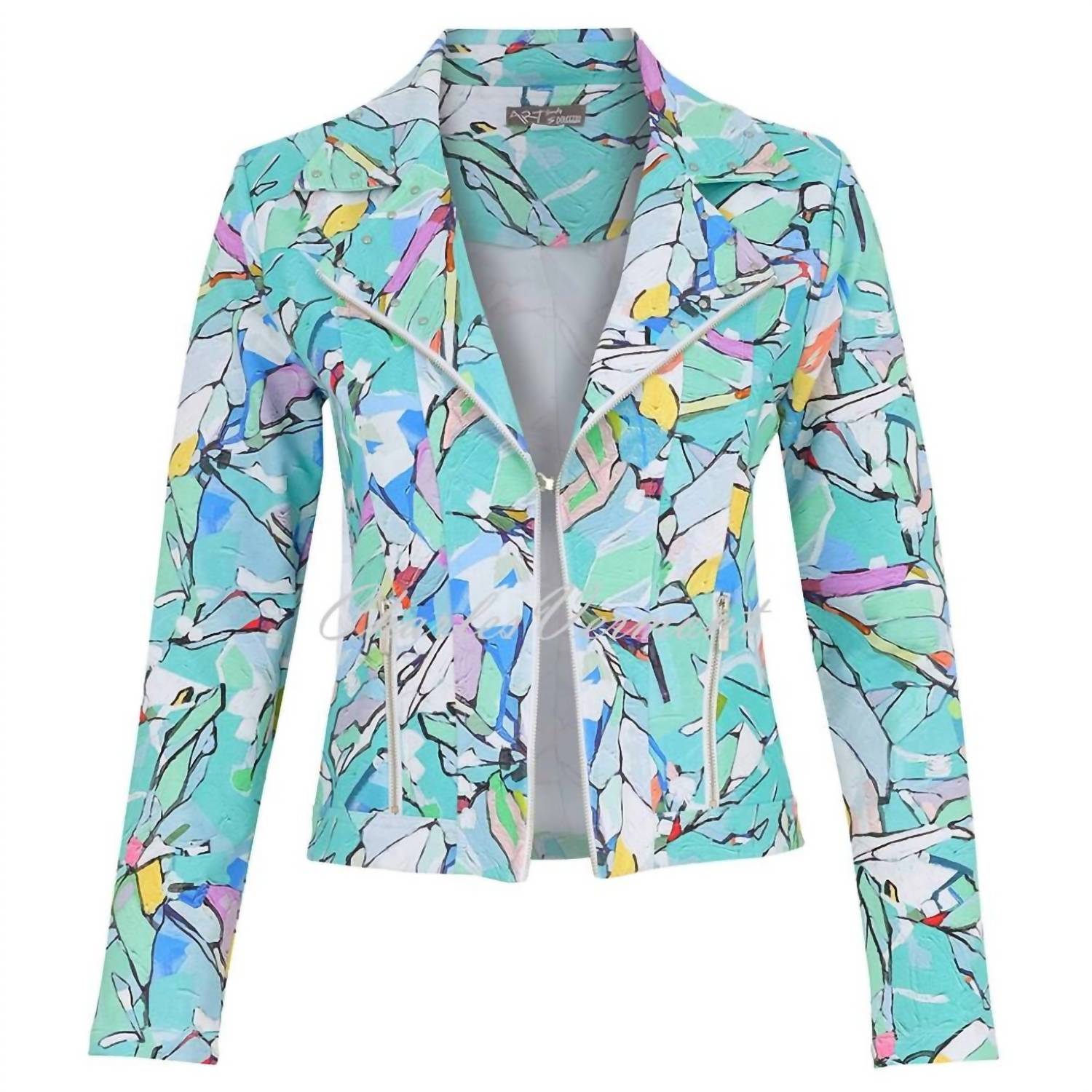 Женская куртка с декоративными шипами в разноцветном исполнении DOLCEZZA, мультиколор
Женская куртка с декоративными шипами в разноцветном исполнении DOLCEZZA, мультиколор