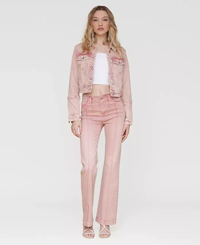 Женская куртка Trucker и расклешенные джинсы с защипами Avec Les Filles, розовый
Женская куртка Trucker и расклешенные джинсы с защипами Avec Les Filles, розовый