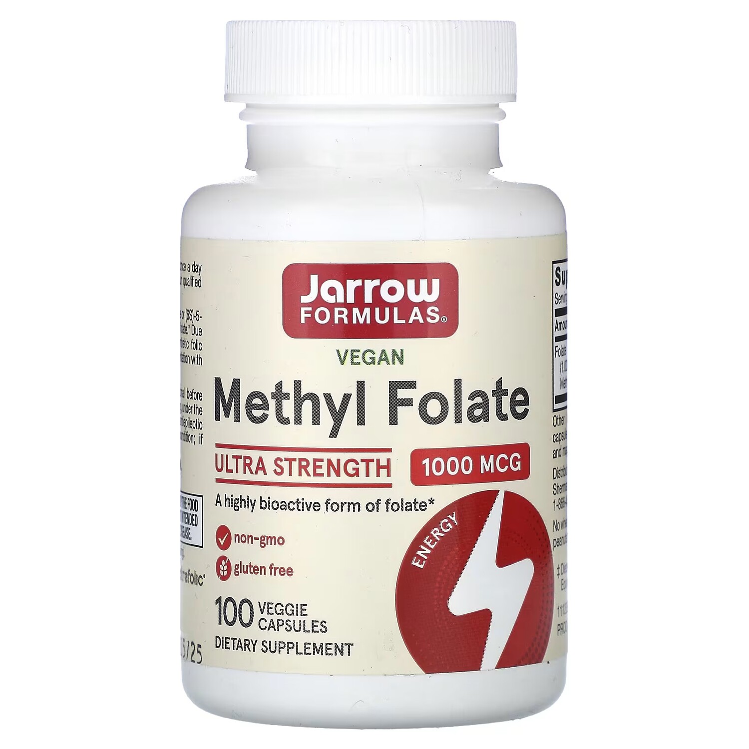 Метилфолат Jarrow Formulas, 100 капсул
Метилфолат Jarrow Formulas, 100 капсул