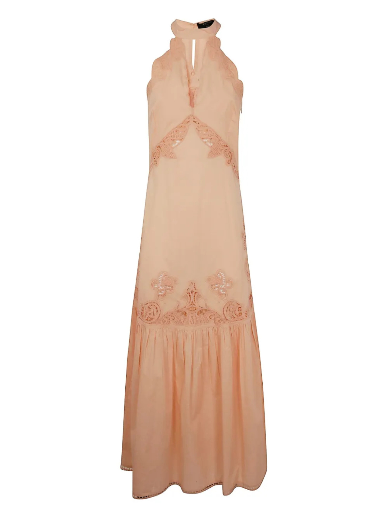 Платье макси с воротником-халтером английской бродери TWINSET, нейтральный
Платье макси с воротником-халтером английской бродери TWINSET, нейтральный