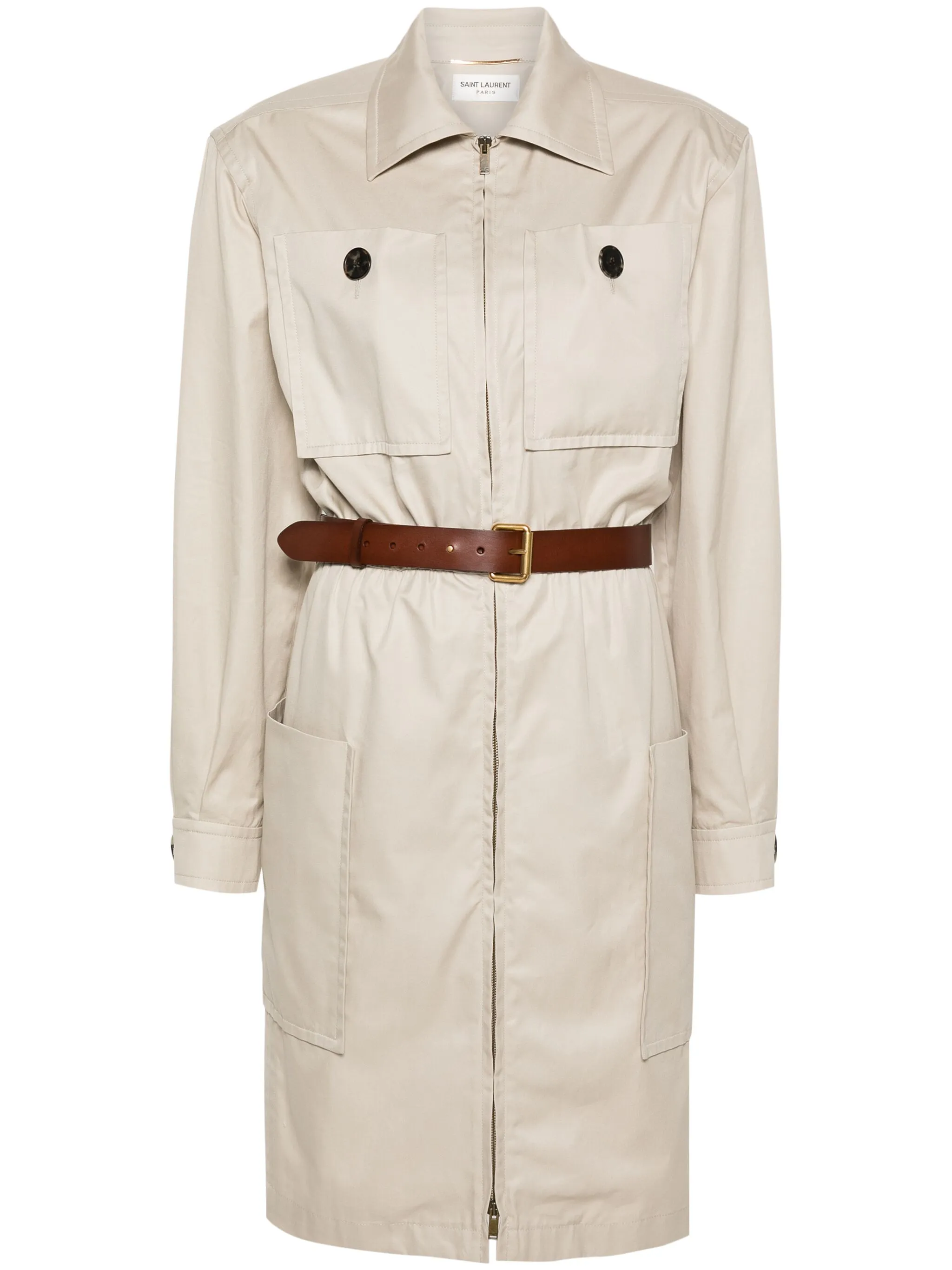 Платье Saharienne с поясом Saint Laurent, бежевый
Платье Saharienne с поясом Saint Laurent, бежевый