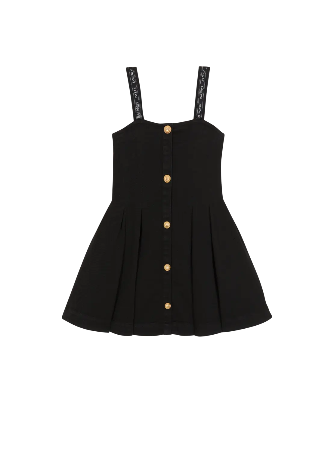 Платье А-силуэта с пуговицами Balmain, черный
Платье А-силуэта с пуговицами Balmain, черный