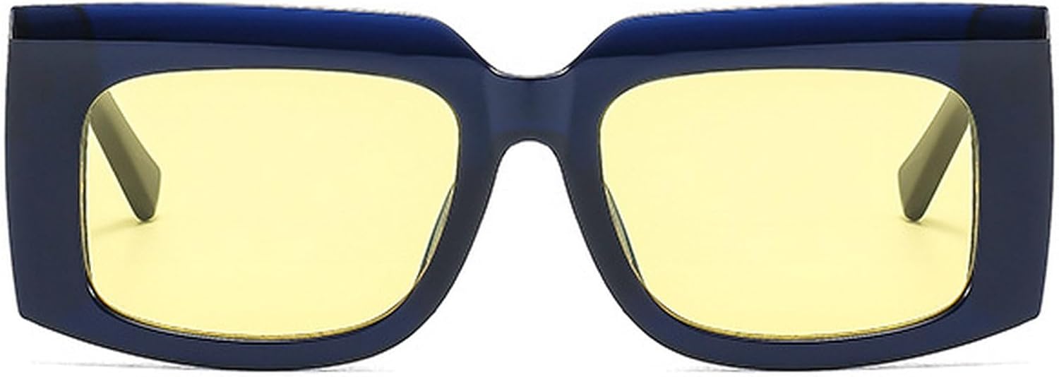 Модные квадратные солнцезащитные очки для женщин, защита от УФ-излучения UV400, винтажные панк-очки для мужчин, простой стиль, женские солнцезащитные очки mincl, Blue Yellow
Модные квадратные солнцезащитные очки для женщин, защита от УФ-излучения UV400, винтажные панк-очки для мужчин, простой стиль, женские солнцезащитные очки mincl, Blue Yellow