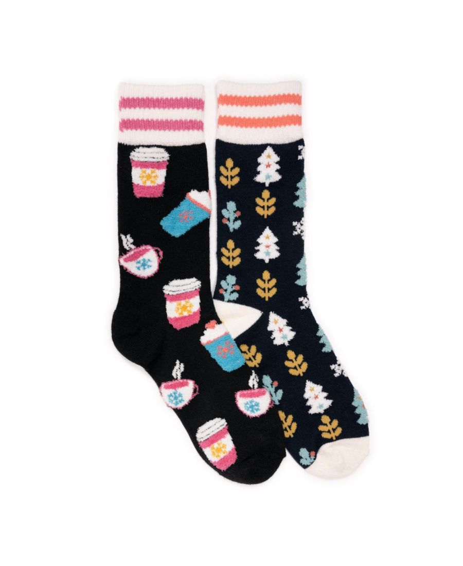 Женские уютные домашние носки с оригинальным дизайном, 2 пары MUK LUKS, Black/navy
Женские уютные домашние носки с оригинальным дизайном, 2 пары MUK LUKS, Black/navy