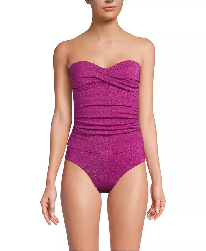 Женский топ-бандо бикини Shine Wrap с запахом Lands' End, фиолетовый
Женский топ-бандо бикини Shine Wrap с запахом Lands' End, фиолетовый