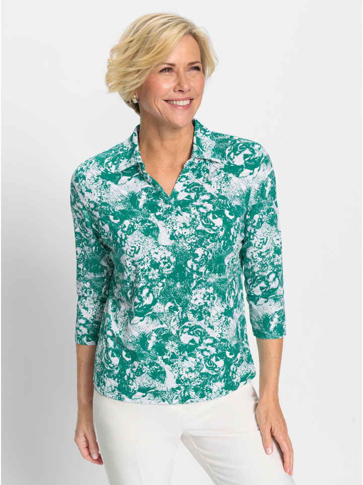 Рубашка поло с изумрудно-белым принтом WITT WEIDEN
Рубашка поло с изумрудно-белым принтом WITT WEIDEN