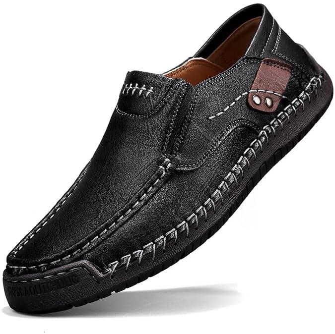 Мужские кожаные слипоны GREKS, ручная работа, удобная повседневная и дышащая обувь для вождения, черный
Мужские кожаные слипоны GREKS, ручная работа, удобная повседневная и дышащая обувь для вождения, черный