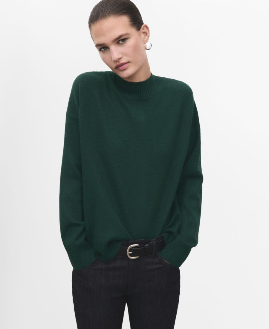 Женский ребристый свитер Perkins с воротником-стойкой MANGO, Dark Green
Женский ребристый свитер Perkins с воротником-стойкой MANGO, Dark Green