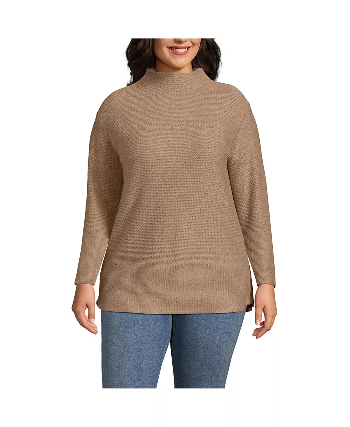 Туника большого размера с длинными рукавами и воротником-стойкой, свободного кроя, с каймами и воротничком-воронкой Lands' End, коричневый
Туника большого размера с длинными рукавами и воротником-стойкой, свободного кроя, с каймами и воротничком-воронкой Lands' End, коричневый