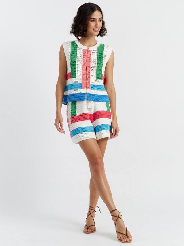 Шорты капри с узором крючком Chinti & Parker, Cream/Multi
Шорты капри с узором крючком Chinti & Parker, Cream/Multi