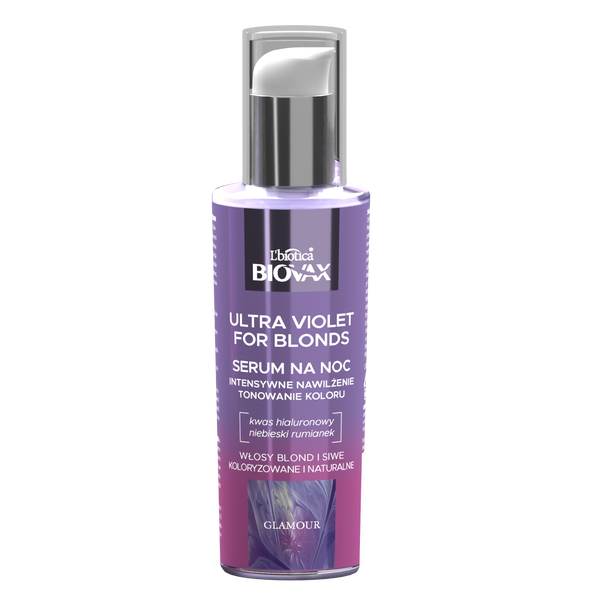 Ночная сыворотка для светлых волос, 100 мл L'Biotica Biovax Glamour ultra violet for blonds
Ночная сыворотка для светлых волос, 100 мл L'Biotica Biovax Glamour ultra violet for blonds