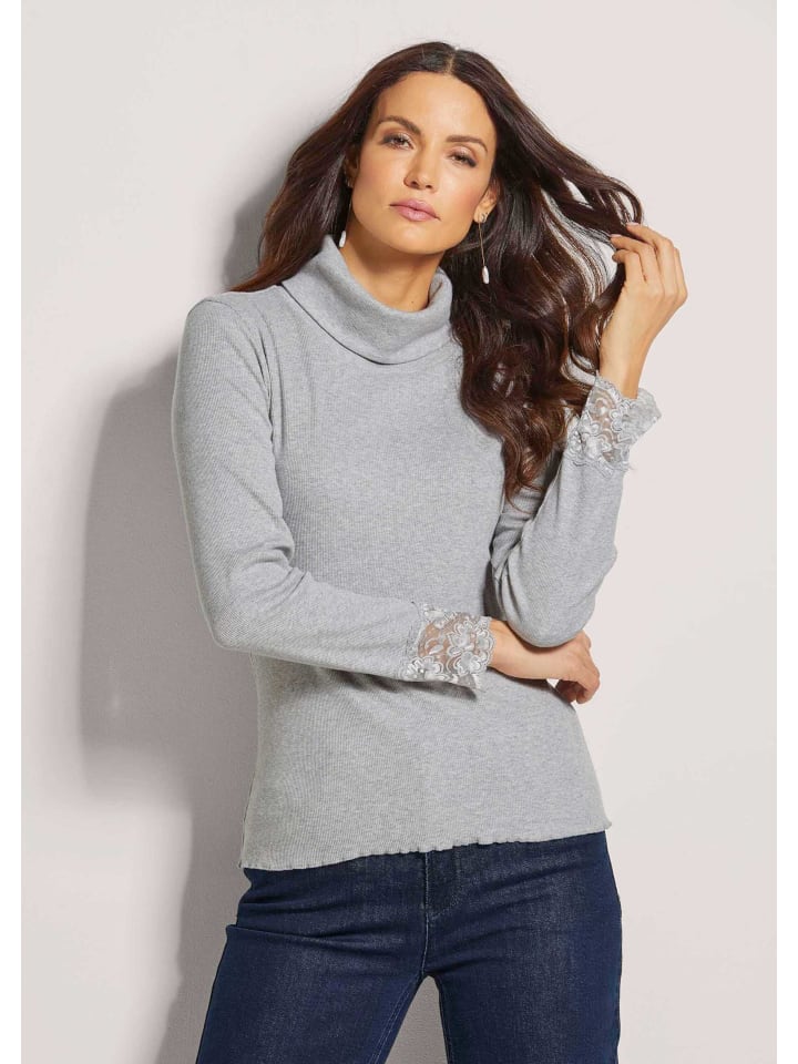 MADELEINE Элегантная базовая футболка с кружевом и водолазкой, серого меланжевого цвета, Серый, MADELEINE Элегантная базовая футболка с кружевом и водолазкой, серого меланжевого цвета
MADELEINE Элегантная базовая футболка с кружевом и водолазкой, серого меланжевого цвета, Серый, MADELEINE Элегантная базовая футболка с кружевом и водолазкой, серого меланжевого цвета