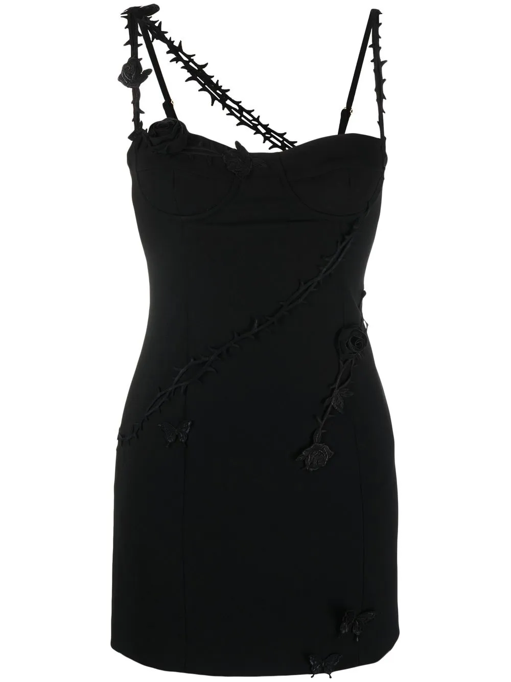 Платье мини с цветочной аппликацией Blumarine, черный
Платье мини с цветочной аппликацией Blumarine, черный