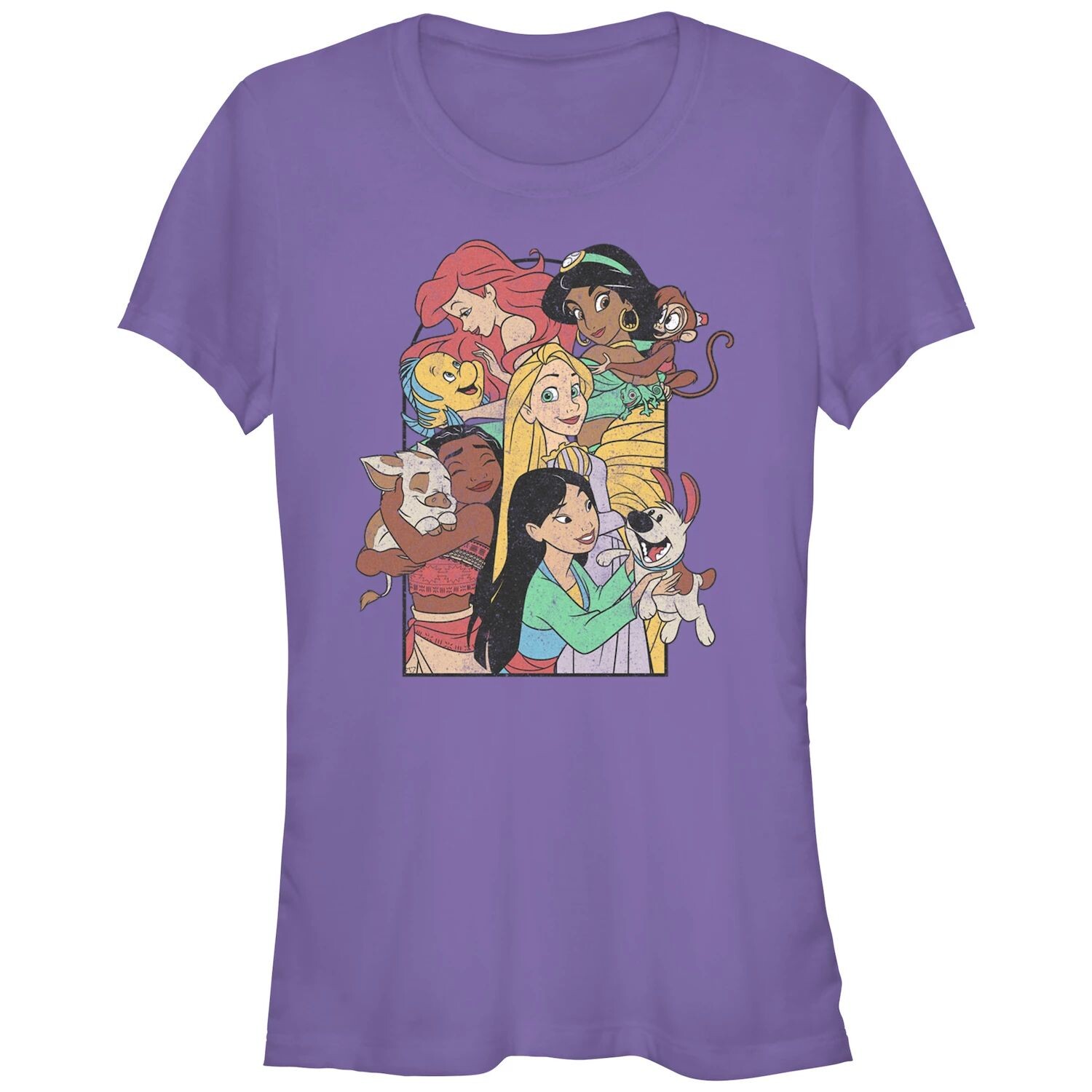 Футболка с графическим рисунком «Принцессы Диснея» Ариэль, Жасмин, Рапунцель, Моана и Мулан для юниоров «Животные-компаньоны» Disney
Футболка с графическим рисунком «Принцессы Диснея» Ариэль, Жасмин, Рапунцель, Моана и Мулан для юниоров «Животные-компаньоны» Disney